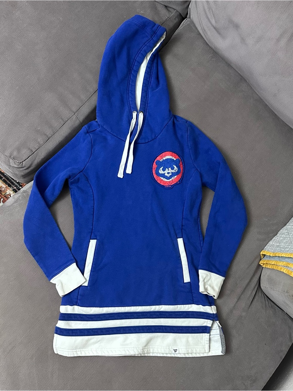 Fanatics Chicago Cubs Hoodie Tunic Dress Sweatshirt Women’s Small Pockets